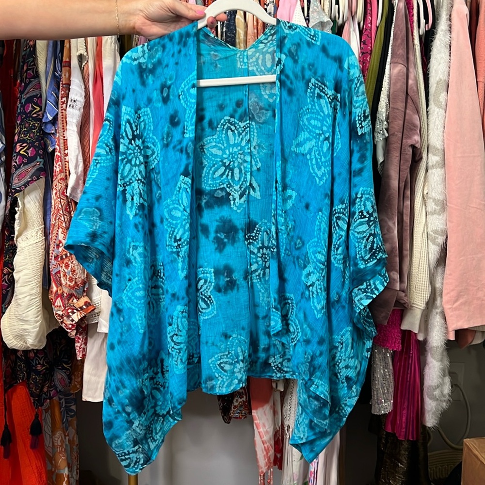 Blue Tye Die Kimono